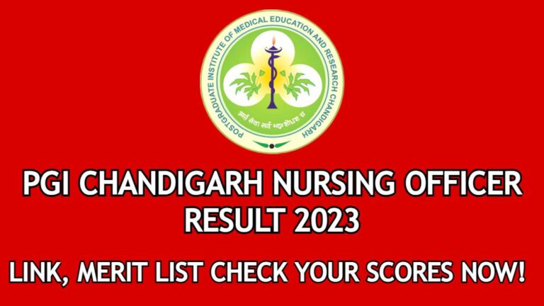 PGI Chandigarh Nursing Officer Result